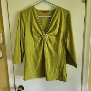 Anne Klein Cotton light green blouse